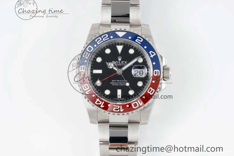 Blue Black CHS Best 1:1 Dial Ceramic Steel BLRO GMT-Master Red II Edition 904L APSF VR3186 116719 0810